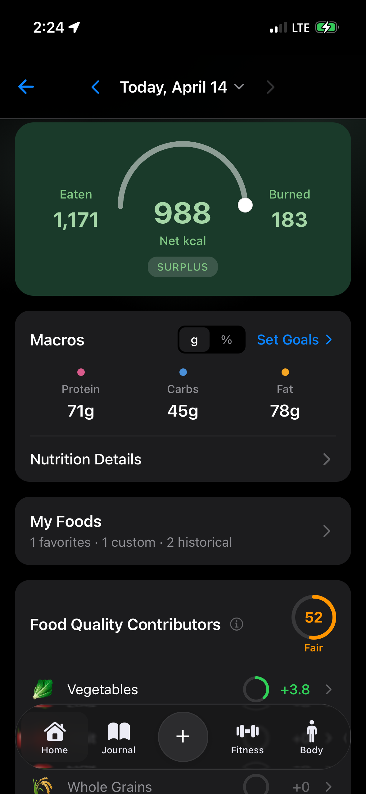 Log Food, Track Habits, See the Patterns